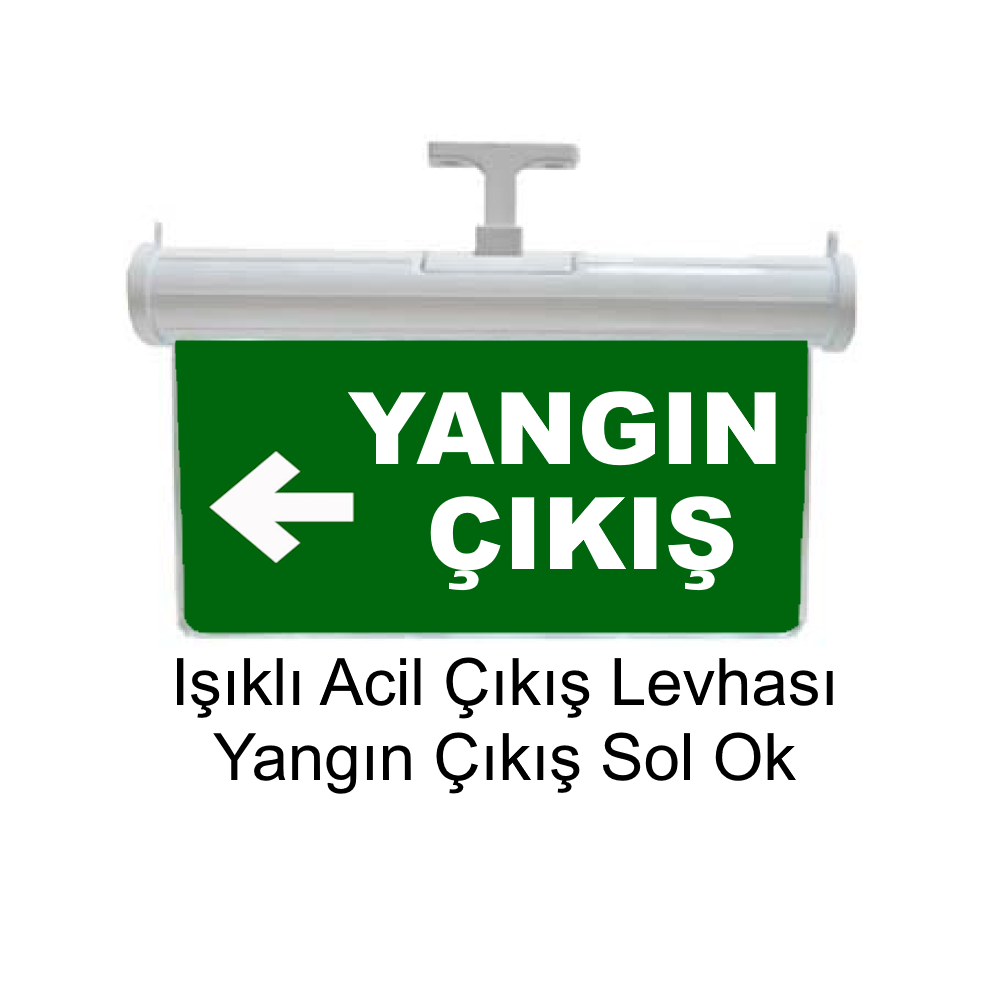 Işıklı Acil Çıkış Levhası (Yangın Çıkış Sol Ok) GN-AC35